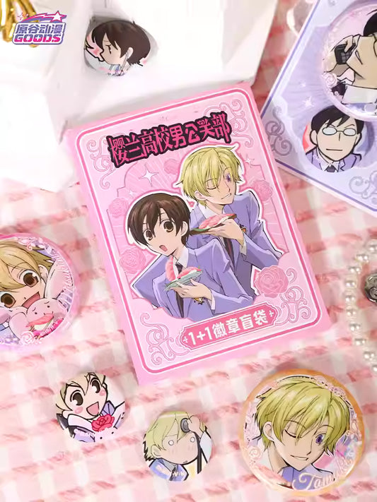 [ORDER ON REQUEST] Yuangu OURAN HIGH SCHOOL HOST CLUB 1+1 Badge Button Pin (Random)