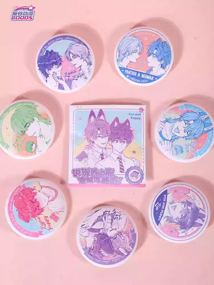 [ORDER ON REQUEST] Yuangu LYING PUPPIES GET EATEN Pastel Badge Button Pin (Random)