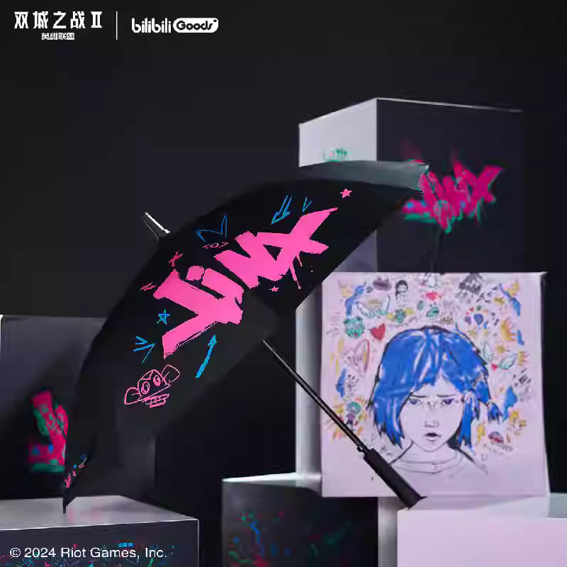 [ORDER ON REQUEST] BILIBILIGOODS LEAGUE OF LEGENDS Arcane Jinx Design Stick Umbrella