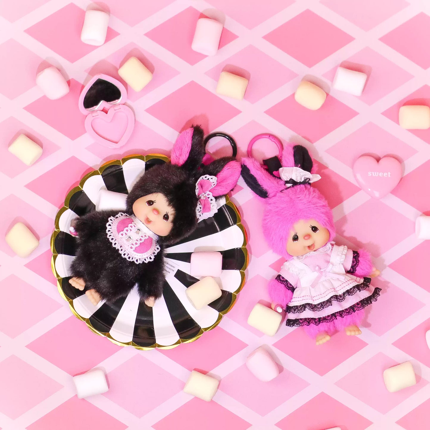 [ORDER ON REQUEST] MONCHHICHI Chimutan Hot Pink and Cool Black Series