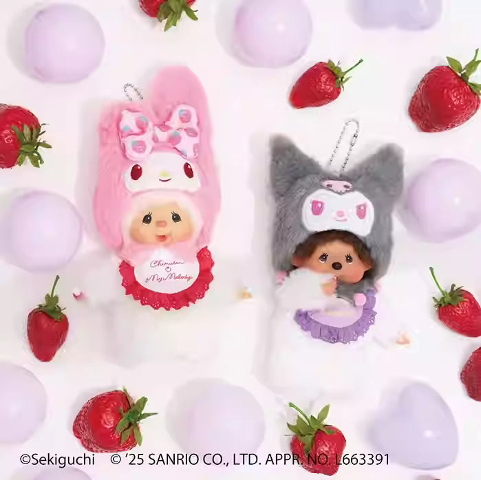 [ORDER ON REQUEST] MONCHHICHI x SANRIO My Melody and Kuromi Keychain