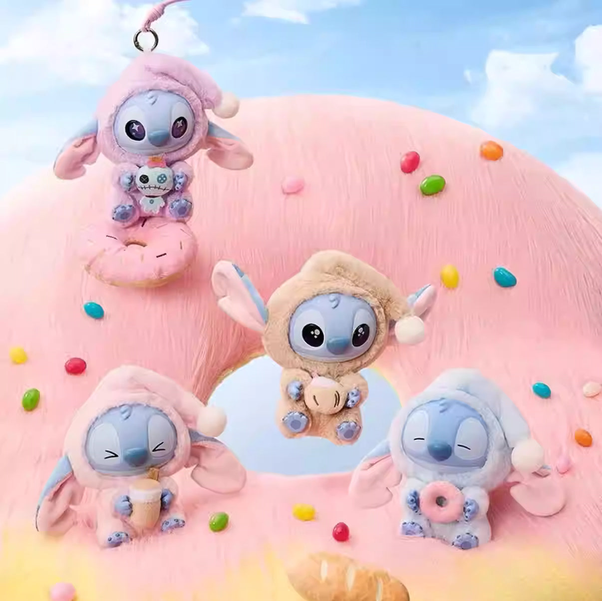 STITCH Eat Something Before Sleep Plush Pendant