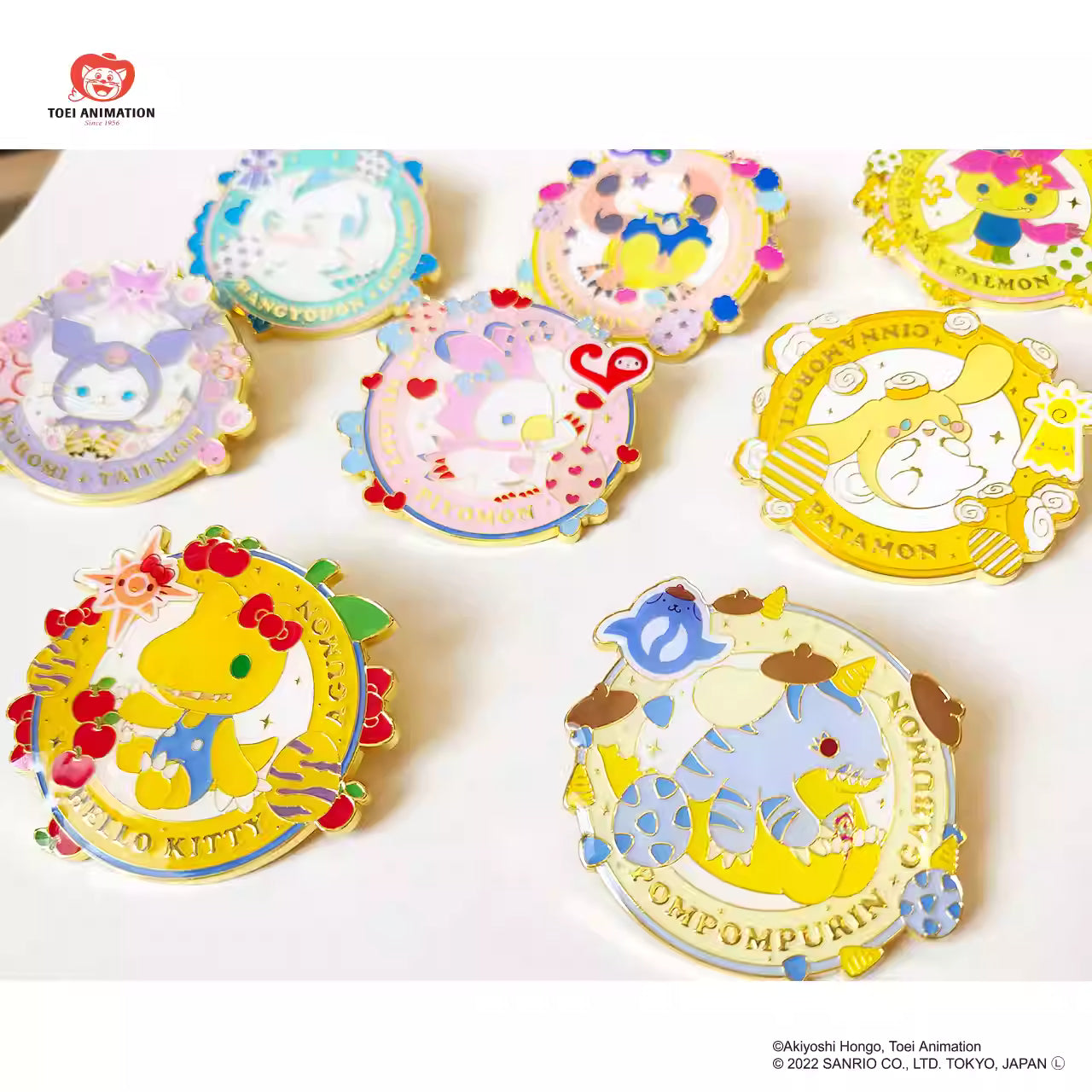 [ORDER ON REQUEST] GOGOGOODS DIGIMON ADVENTURES x SANRIO Metal Badge Pin Blindbox (Random)