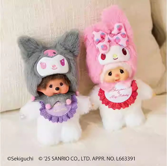 [ORDER ON REQUEST] MONCHHICHI x SANRIO My Melody and Kuromi Keychain
