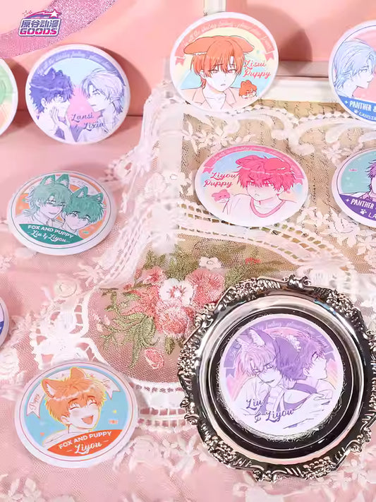 [ORDER ON REQUEST] Yuangu LYING PUPPIES GET EATEN Pastel Badge Button Pin (Random)