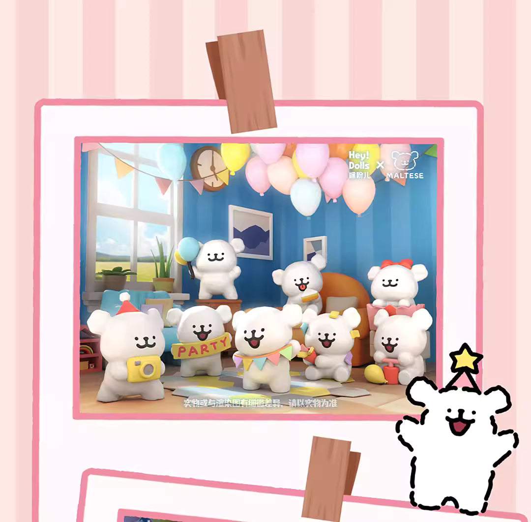 MALTESE DOG PARTY BEAN BLIND BAG