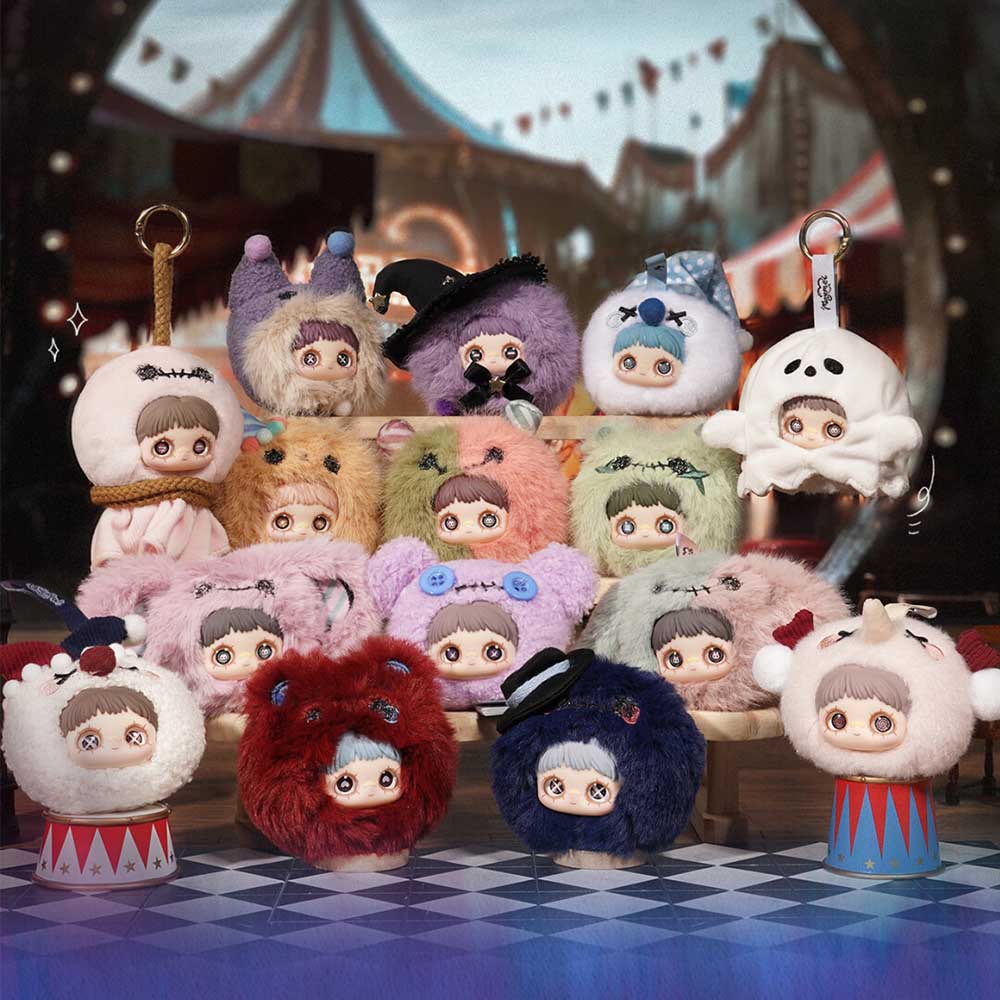 MAYMEI Crazy Circus Head Plush Pendant